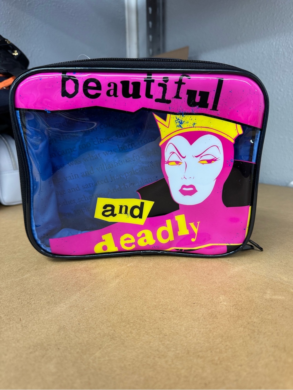 wet n wild Pink Yellow Black 'Beautiful and Deadly' Cosmetic Bag